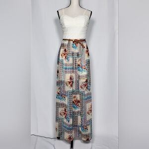 Floral Patchwork Maxi Dress Juniors S